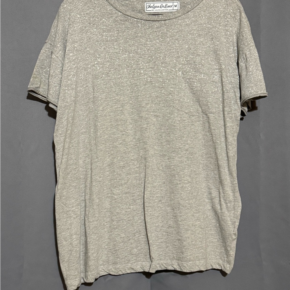 Gray Short Sleeve Crew Neck Tee